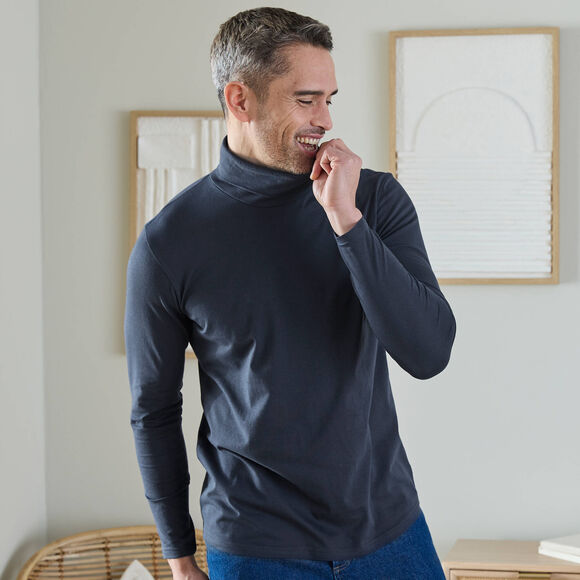 T-shirt met rolkraag en lange mouwen (marine) T-shirt met rolkraag en lange mouwen (marine)